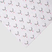 Modern funny abstract Christmas reindeer on white Seidenpapier (Ausschnitt)