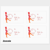 Modern Funny Christmas Nutcracker Drummer Rechteckiger Aufkleber (Blatt)