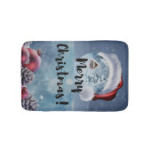 Modern funny cute Christmas reindeer      Badematte (Vorderseite)