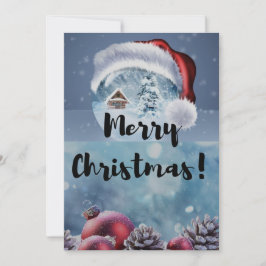 Modern funny cute Christmas reindeer      Einladung