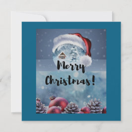 Modern funny cute Christmas reindeer      Einladung