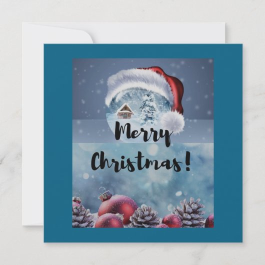 Modern funny cute Christmas reindeer Einladung (Vorderseite)