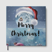 Modern funny cute Christmas reindeer Gästebuch (Vorderseite)