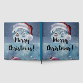 Modern funny cute Christmas reindeer Gästebuch (Voll)