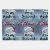 Modern funny cute Christmas reindeer      Geschenkpapier Set (Vorderseite 3)