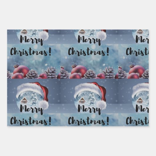 Modern funny cute Christmas reindeer Geschenkpapier Set (Vorderseite 3)
