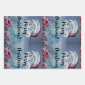 Modern funny cute Christmas reindeer      Geschenkpapier Set (Vorderseite)