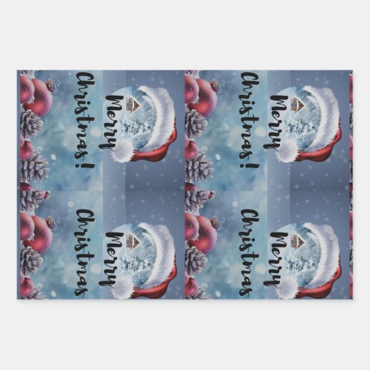 Modern funny cute Christmas reindeer Geschenkpapier Set (Vorderseite)