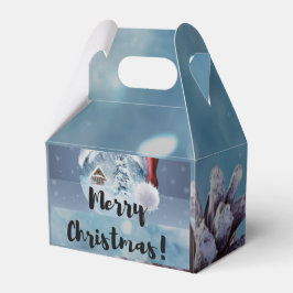 Modern funny cute Christmas reindeer      Geschenkschachtel