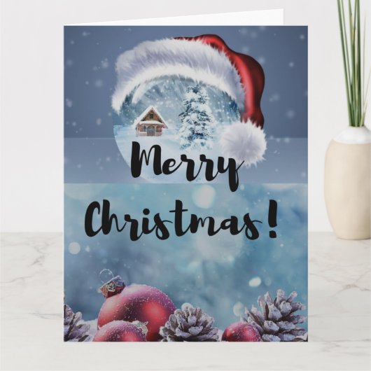 Modern funny cute Christmas reindeer Karte (Vorderseite)