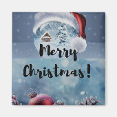Modern funny cute Christmas reindeer Magnet (Vorne)