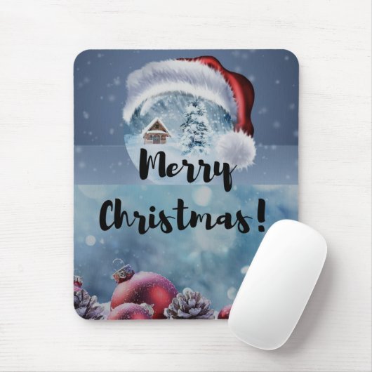 Modern funny cute Christmas reindeer      Mousepad (Mit Mouse)