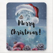 Modern funny cute Christmas reindeer      Mousepad (Vorne)