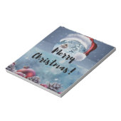 Modern funny cute Christmas reindeer      Notizblock (Rotiert)