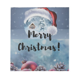 Modern funny cute Christmas reindeer      Notizblock