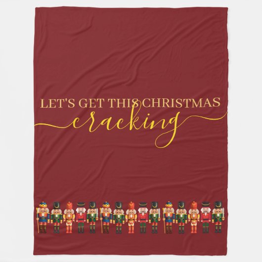 Modern Funny Einzigartiges Nutcracker Weihnachten Fleecedecke (Vorderseite)