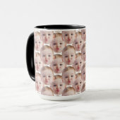 Modern Funny Face Baby Weihnachtsgeschenk minimal Tasse (Vorderseite Links)