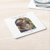 Modern Funny Foto Keepake Save the Date Rechteckiger Pappuntersetzer (angewinkelt)