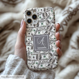 Modern funny gift for money lovers with dollars Case-Mate iPhone hülle