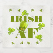 Modern Funny IRISH AF Bierflaschenetikett (Einzelnes Label)