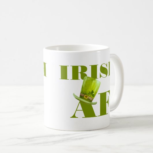 Modern Funny IRISH AF Kaffeetasse (VorderseiteRechts)