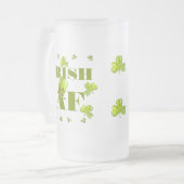 Modern Funny IRISH AF Mattglas Bierglas (Vorderseite Links)