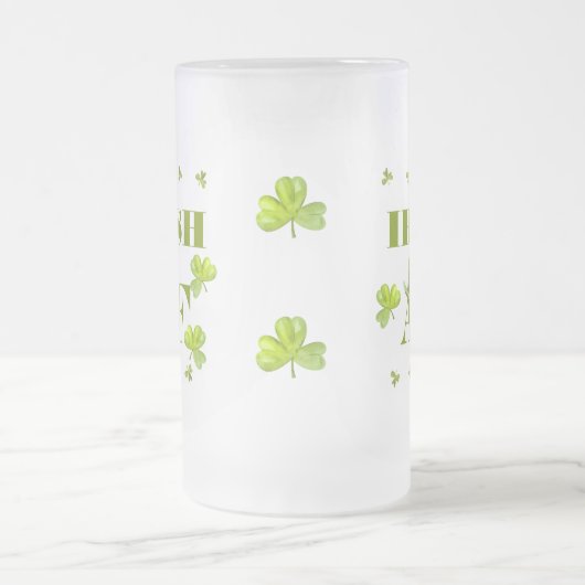 Modern Funny IRISH AF Mattglas Bierglas (Mittel)