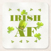 Modern Funny IRISH AF Rechteckiger Pappuntersetzer (Vorderseite)