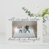 Modern Funny Kids Handgeschriebene Weihnachtsfotok Einladung (Stehend Vorderseite)