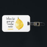 Modern Funny Lemon Gelbes Zitat Gepäckanhänger<br><div class="desc">Modern Funny Lemon Gelbes Zitat</div>