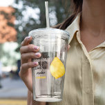 Modern Funny Lemon Yellow Zitat Acryltrinkbecher<br><div class="desc">Modern Funny Lemon Yellow Zitat</div>