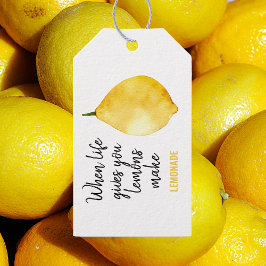 Modern Funny Lemon Yellow Zitat Geschenkanhänger