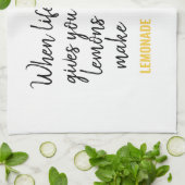 Modern Funny Lemon Yellow Zitat Geschirrtuch (Gefaltet)