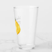 Modern Funny Lemon Yellow Zitat Glas (Links)