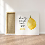 Modern Funny Lemon Yellow Zitat Leinwanddruck<br><div class="desc">Modern Funny Lemon Yellow Zitat</div>