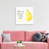 Modern Funny Lemon Yellow Zitat Leinwanddruck (Insitu (Wohnzimmer))