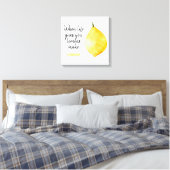 Modern Funny Lemon Yellow Zitat Leinwanddruck (Insitu (Schlafzimmer))
