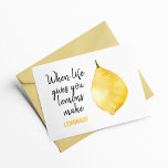 Modern Funny Lemon Yellow Zitat Magnetkarte<br><div class="desc">Modern Funny Lemon Yellow Zitat</div>