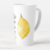 Modern Funny Lemon Yellow Zitat Milchtasse (Rechte Ecke)