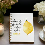 Modern Funny Lemon Yellow Zitat Notizblock<br><div class="desc">Modern Funny Lemon Yellow Zitat</div>