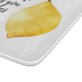 Modern Funny Lemon Yellow Zitat Schneidebrett (Ecke)