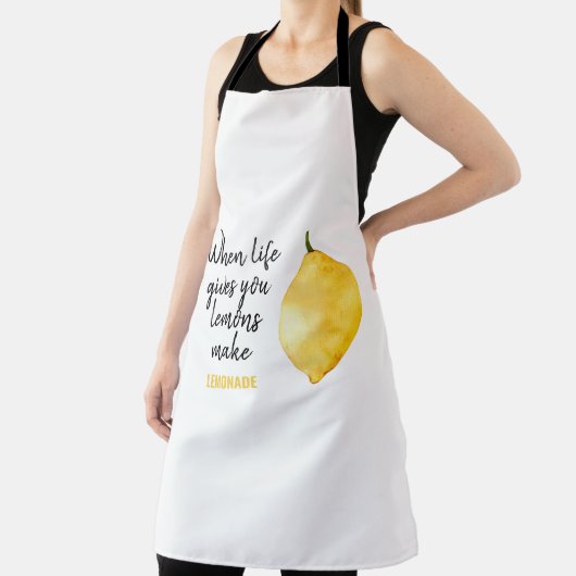 Modern Funny Lemon Yellow Zitat Schürze (InSitu)