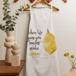 Modern Funny Lemon Yellow Zitat Schürze<br><div class="desc">Modern Funny Lemon Yellow Zitat</div>