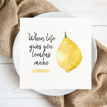 Modern Funny Lemon Yellow Zitat Serviette<br><div class="desc">Modern Funny Lemon Yellow Zitat</div>