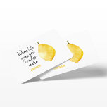 Modern Funny Lemon Yellow Zitat Visitenkarte<br><div class="desc">Modern Funny Lemon Yellow Zitat</div>