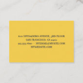 Modern Funny Lemon Yellow Zitat Visitenkarte (Rückseite)