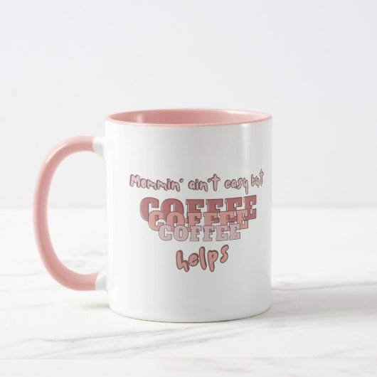 Modern Funny Mama Zitat Pink Tasse (Links)
