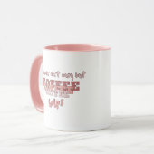 Modern Funny Mama Zitat Pink Tasse (Vorderseite Links)