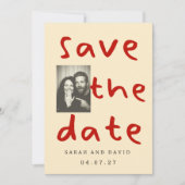 Modern Funny Minimal Photo Einladung (Vorderseite)