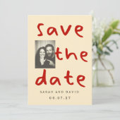 Modern Funny Minimal Photo Einladung (Stehend Vorderseite)